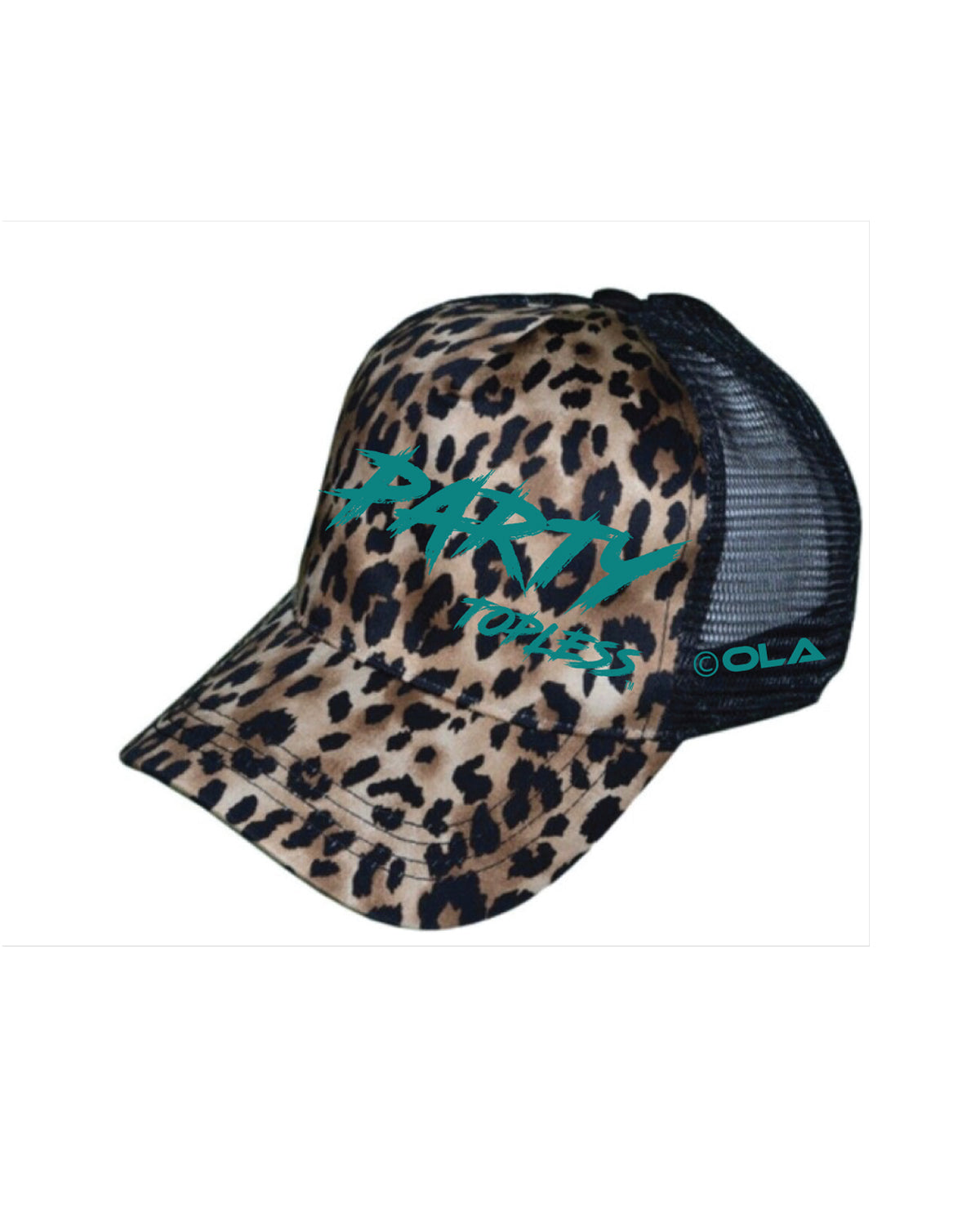 Party Topless High Pony Hat | Curved Snapback with Ponytail Opening