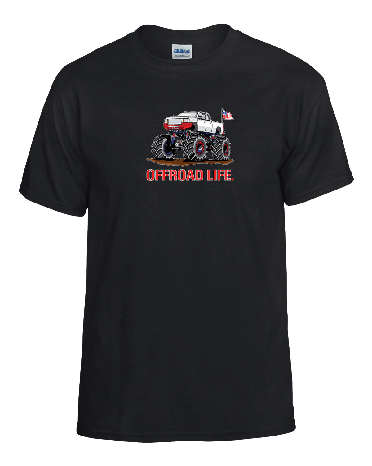Offroad Life Mega Mud Truck Youth T‑Shirt