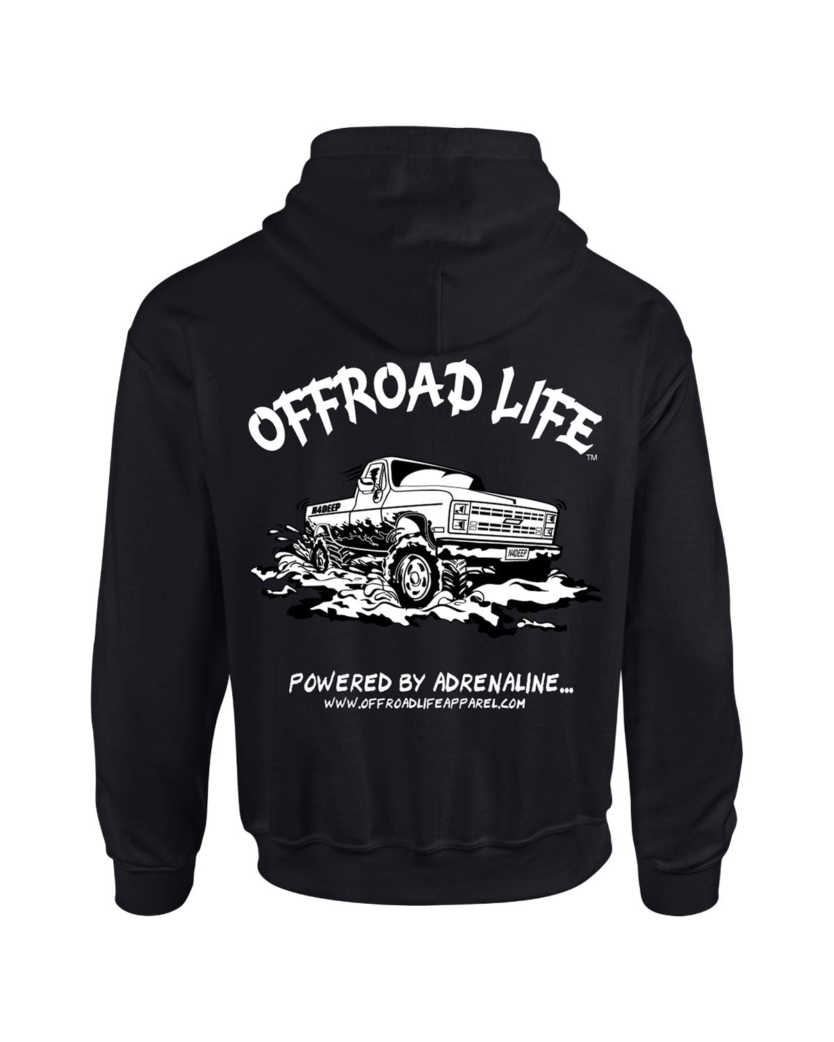 Square Body Mudding Truck Pullover Hoodie - Lifted Offroad Design