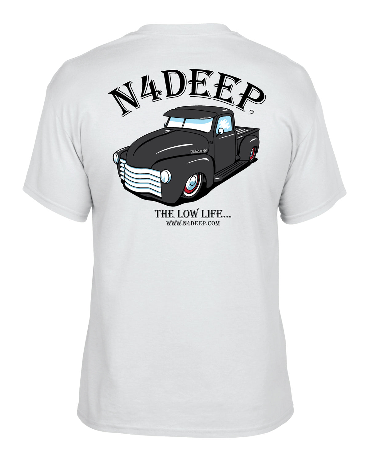 Chevrolet Classic Low Life T‑Shirt - N4DEEP Dropped Truck Graphic