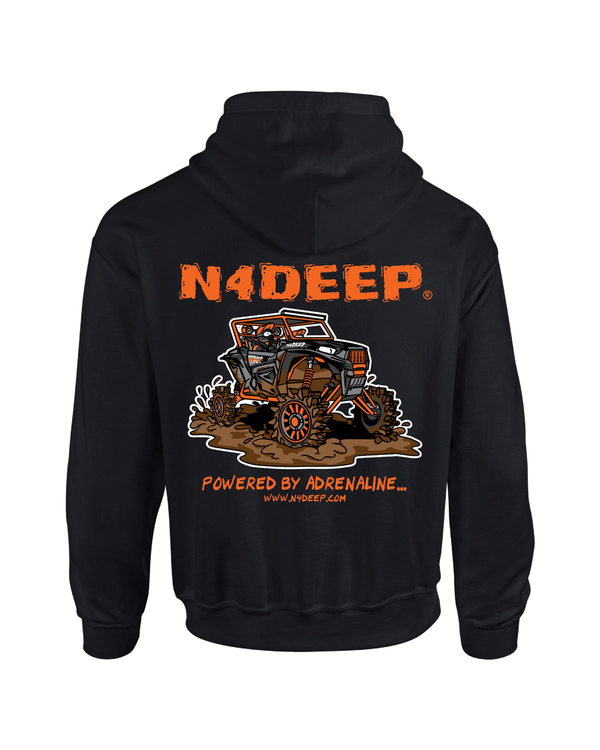 Youth N4DEEP Offroad Hoodie by Offroad Life - Lifted Polaris RZR Design Pullover for Boys and Girls Who Love Mud Riding
