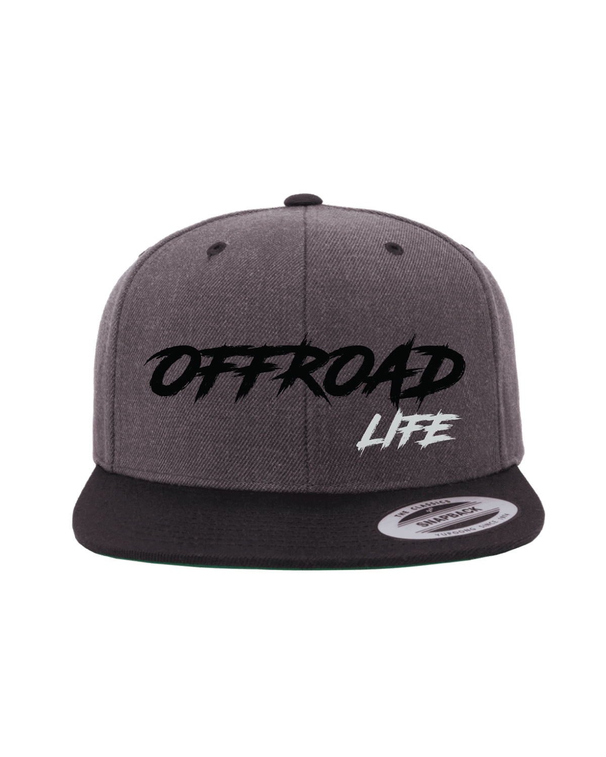 Offroad Life Flatbill Snapback Hat - High Profile Embroidered Offroad Cap