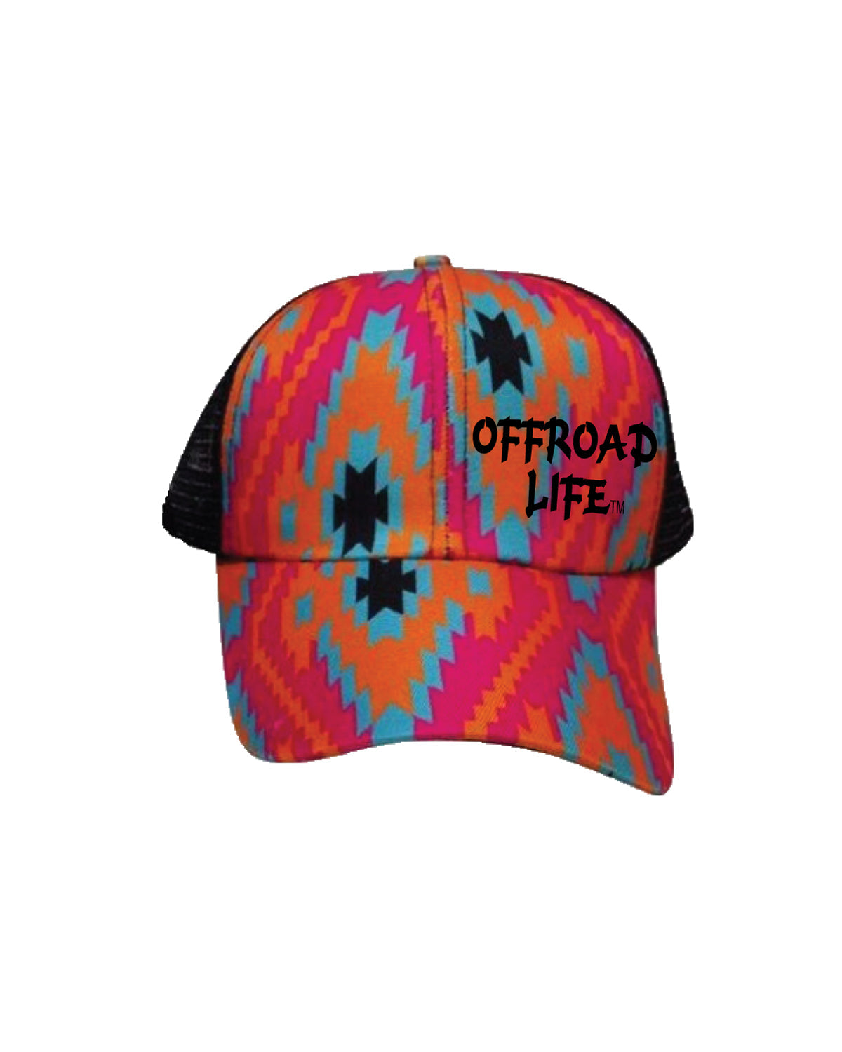 Offroad Life High Pony Hat | Curved Mid Profile Snapback for Women