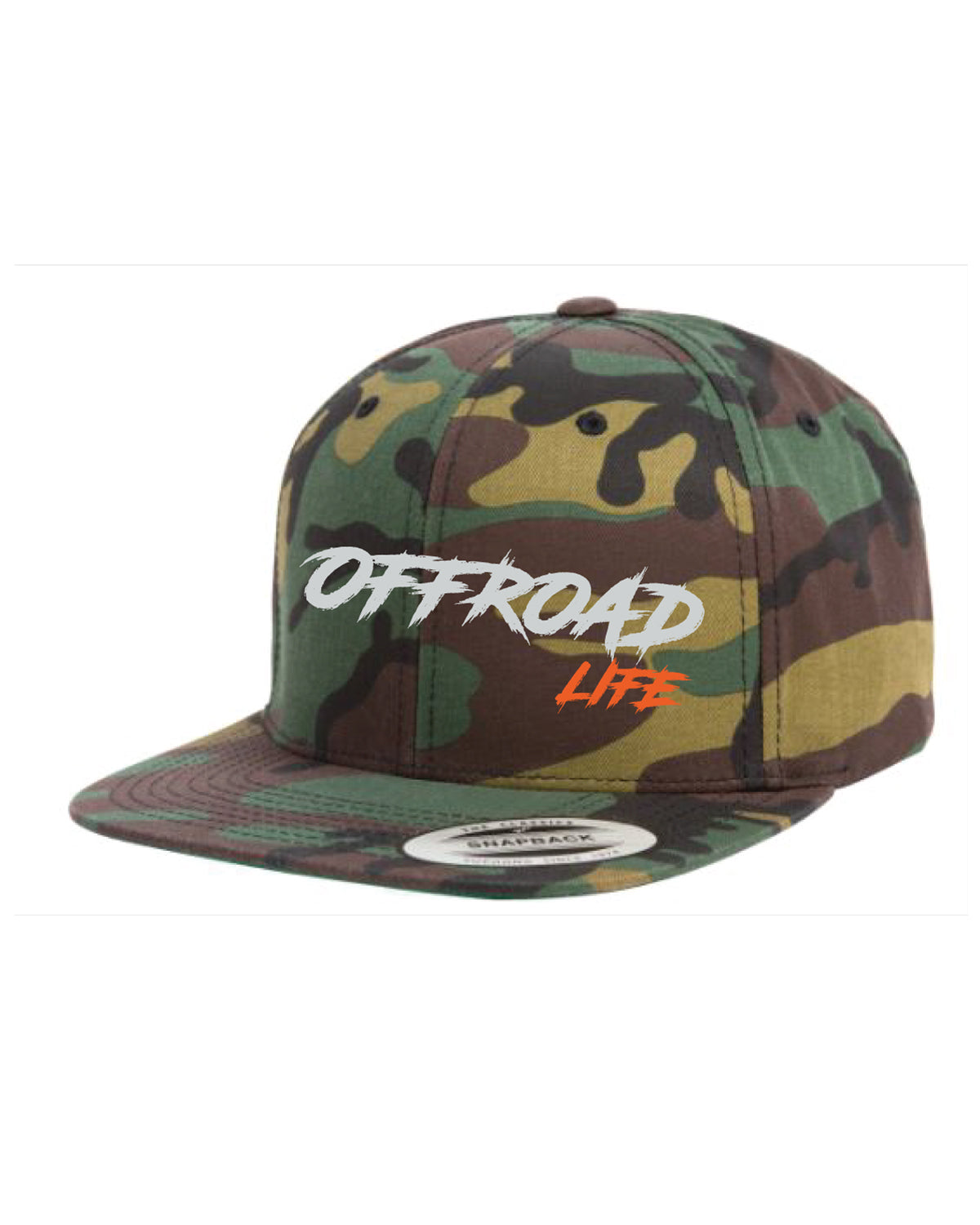 Offroad Life Flatbill Hat | High Profile Snapback with Embroidered Logo