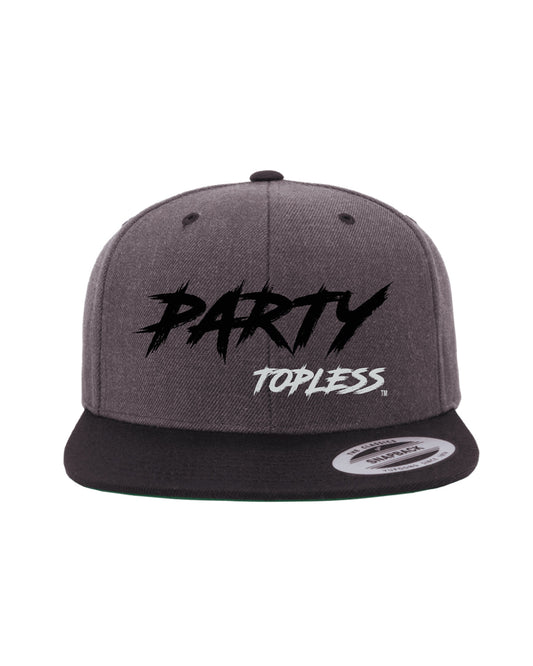 Party Topless Snapback Hat - Flatbill High Profile Offroad Cap for Mud Riders & Lifestyle Enthusiasts