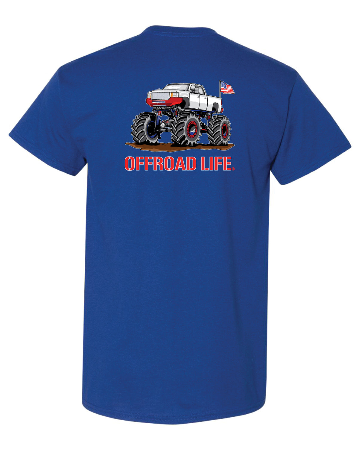 Offroad Life Mega Chevy Mud Truck Youth T‑Shirt - Lifted Truck Graphic