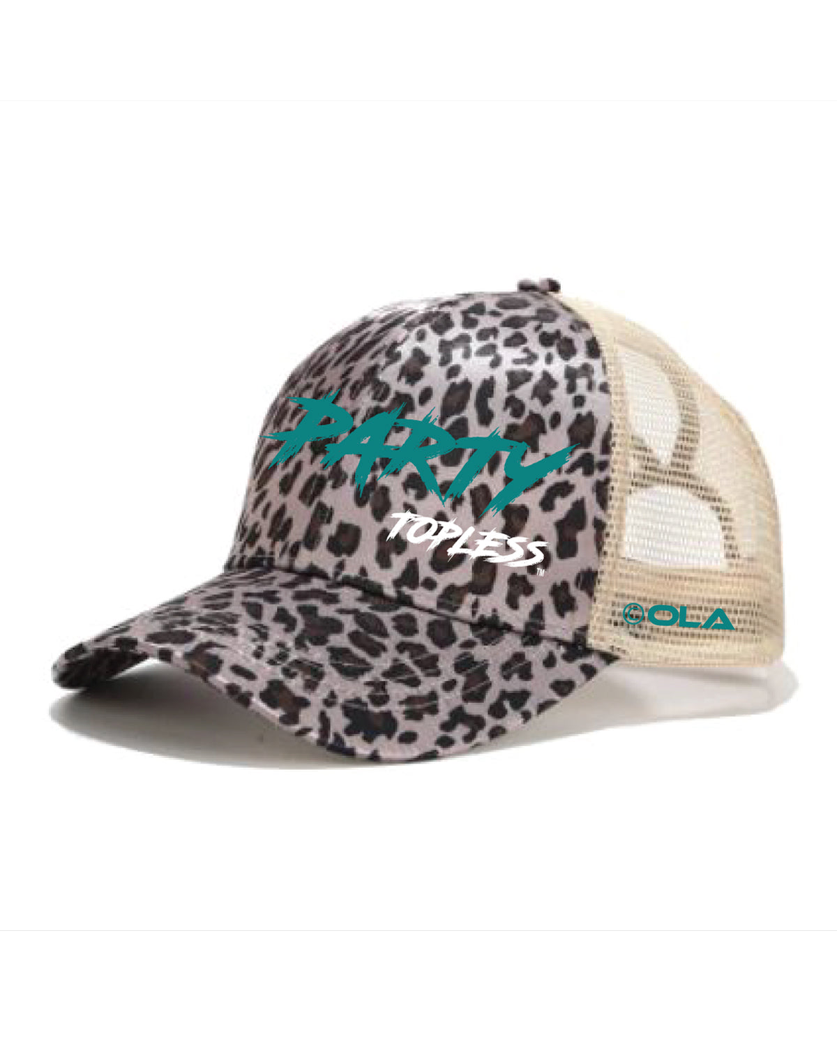 Party Topless High Pony Hat | Curved Snapback with Ponytail Opening