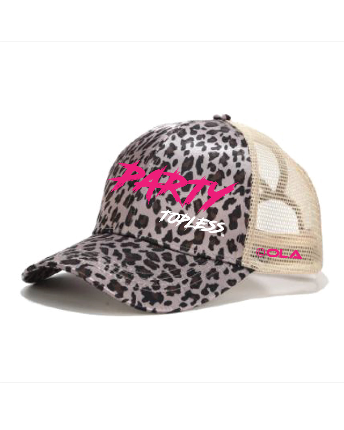 Party Topless High Pony Hat | Curved Snapback with Ponytail Opening