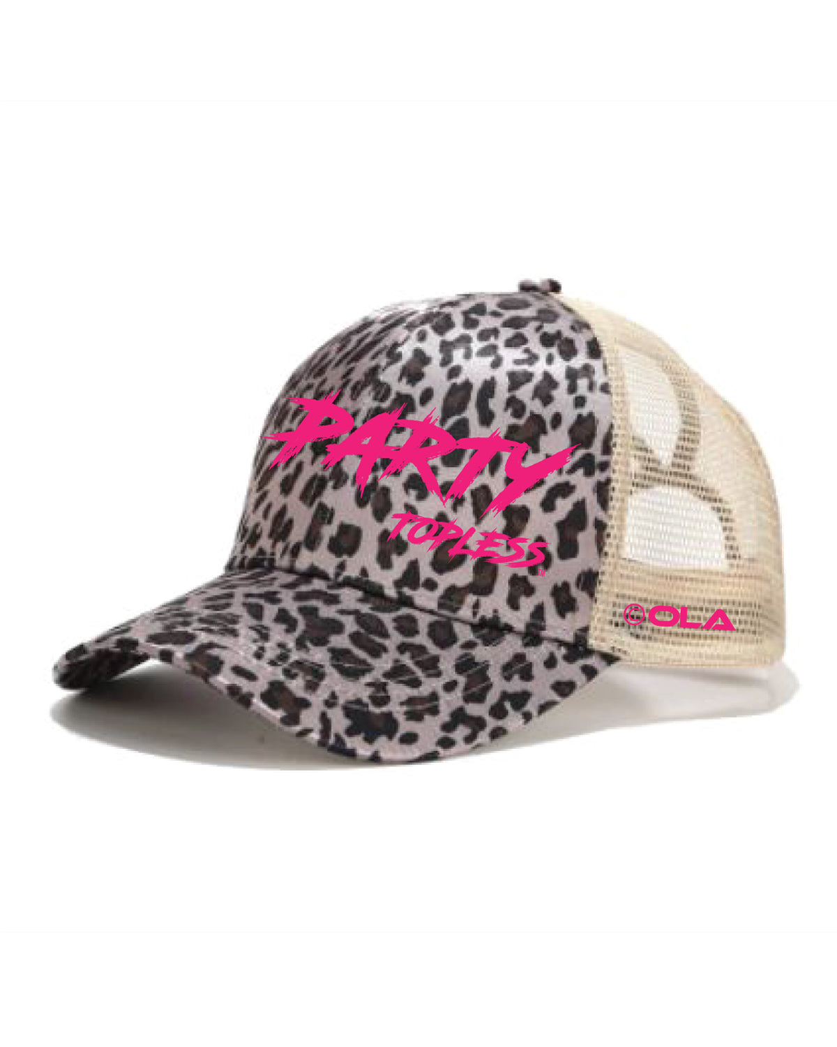 Party Topless High Pony Hat | Curved Snapback with Ponytail Opening