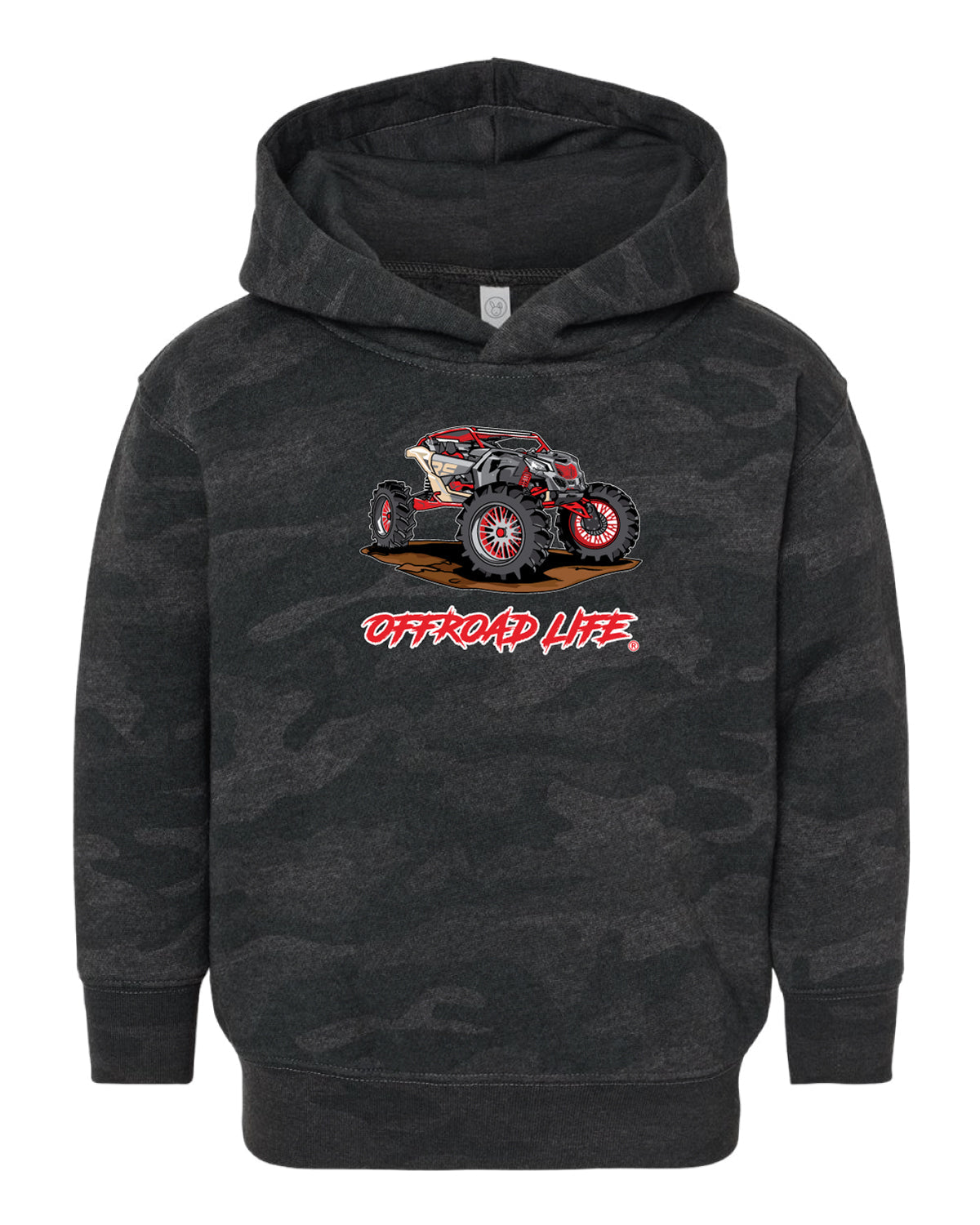 Offroad Life Red X3 Toddler Hoodie - ATV Offroad Graphic