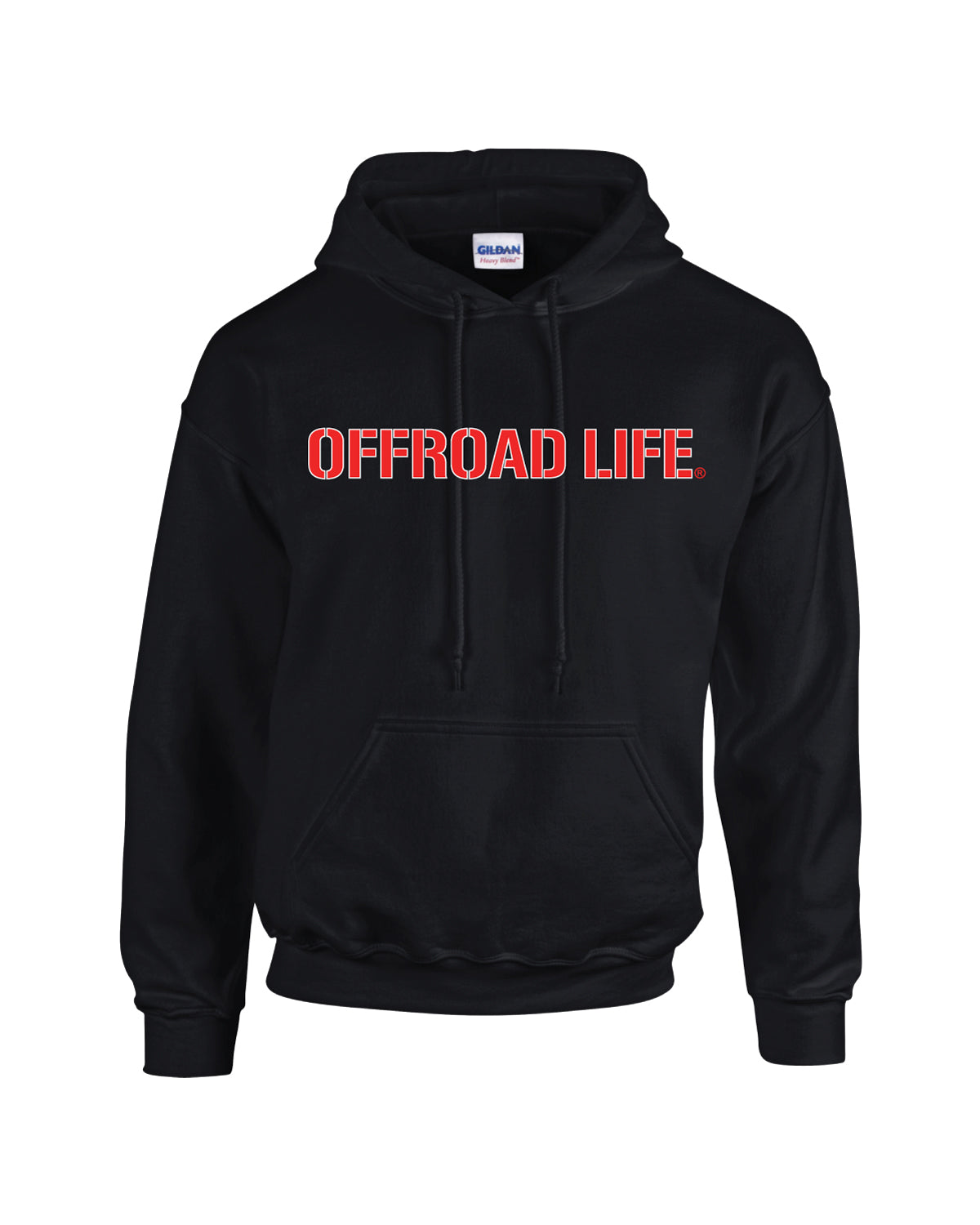 Offroad Life Hoodie "Chevy Mud Truck Edition" - heavy-blend unisex pullover with lifted truck graphic, printed in USA for the off-road lifestyle.