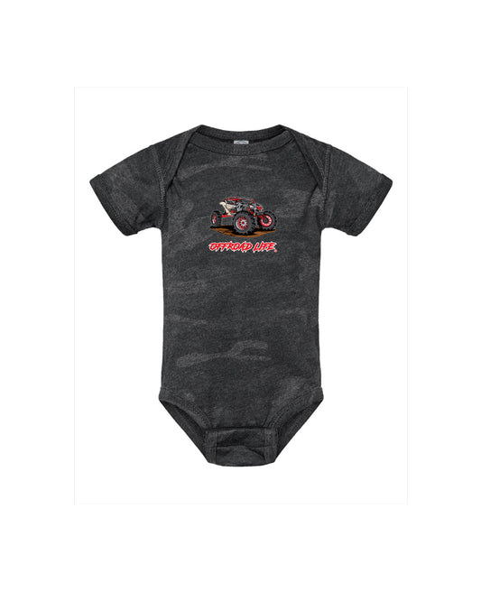 Offroad Life RED X3 Baby Bodysuit - Outdoor Offroad Apparel for Babies