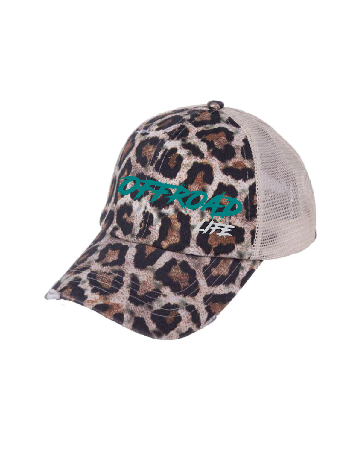 Offroad Life High Pony Hat | Curved Snapback with Ponytail Opening