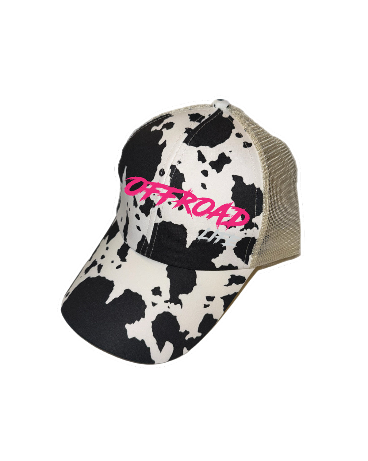 Offroad Life High Pony Hat - Women's Snapback with Ponytail Opening