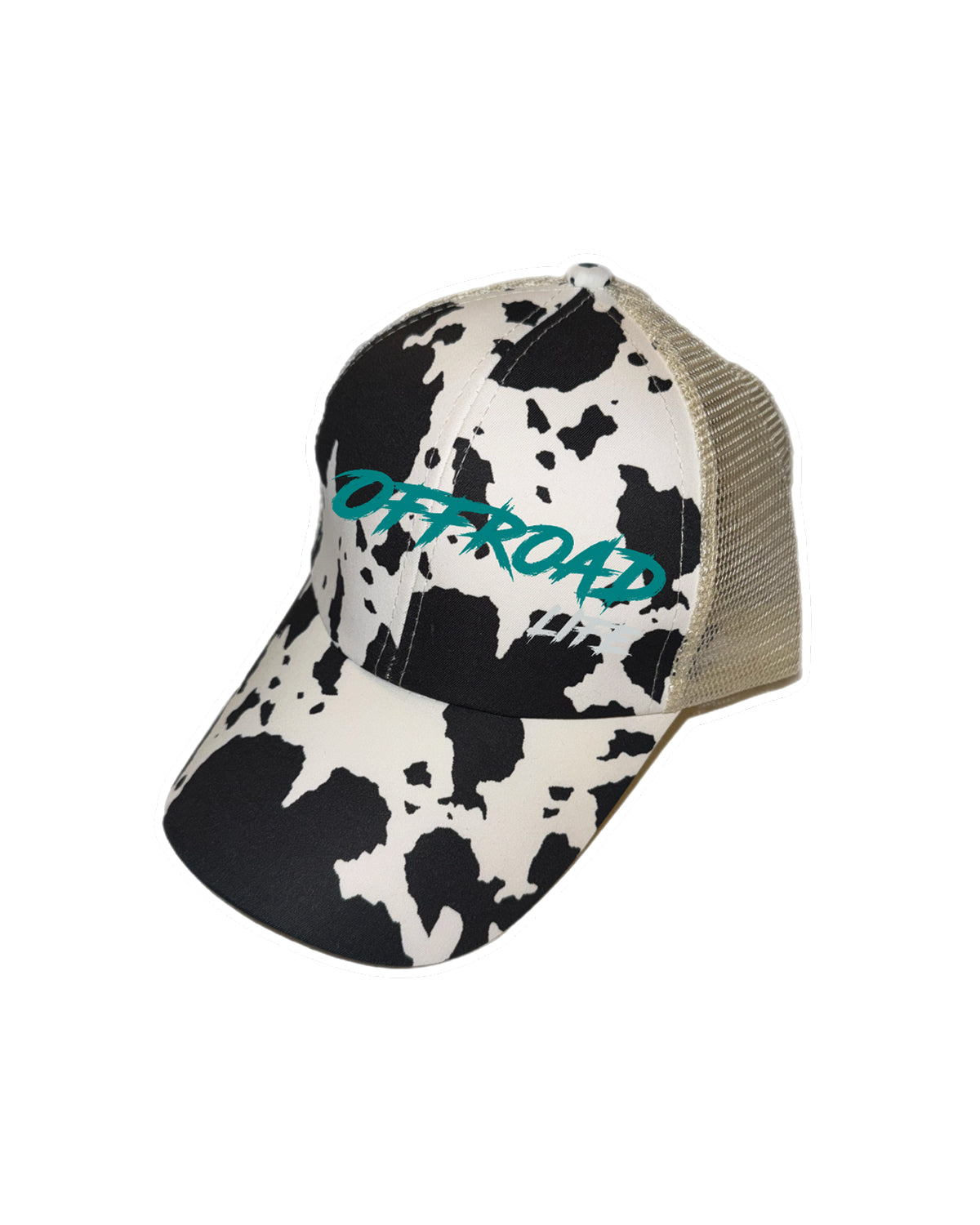 Offroad Life High Pony Hat | Curved Snapback with Ponytail Opening