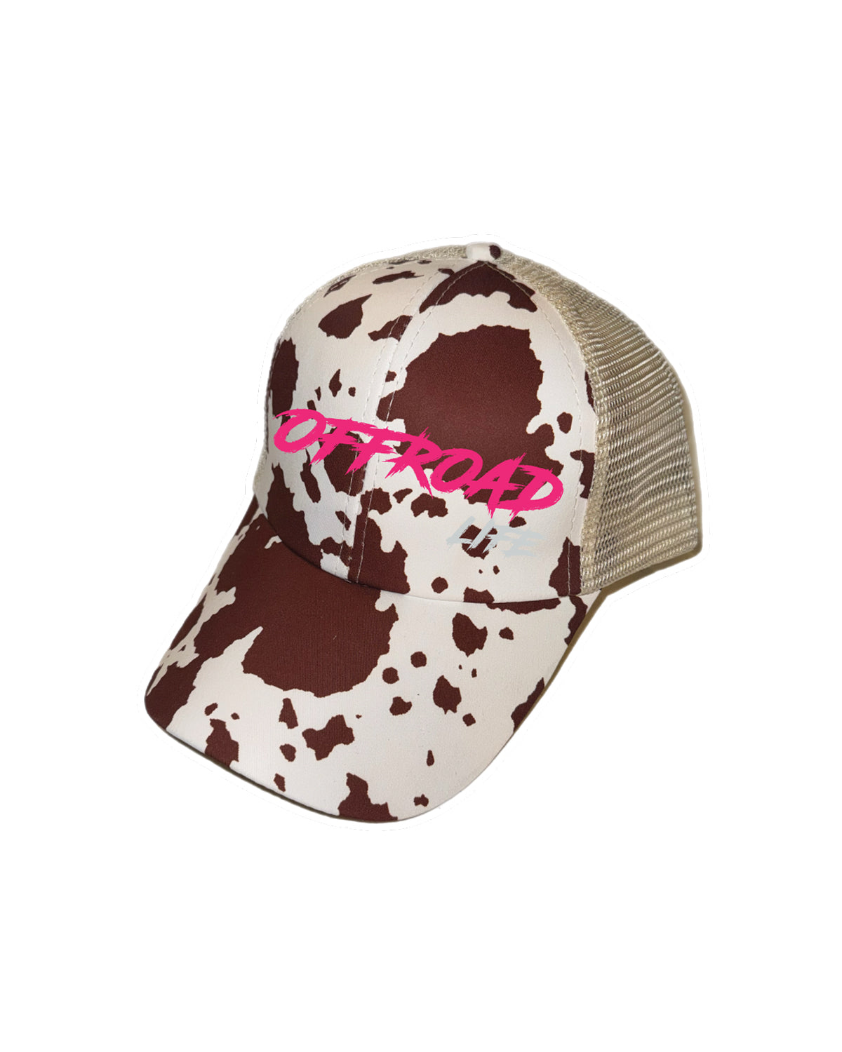 Offroad Life High Pony Hat | Curved Snapback with Ponytail Opening