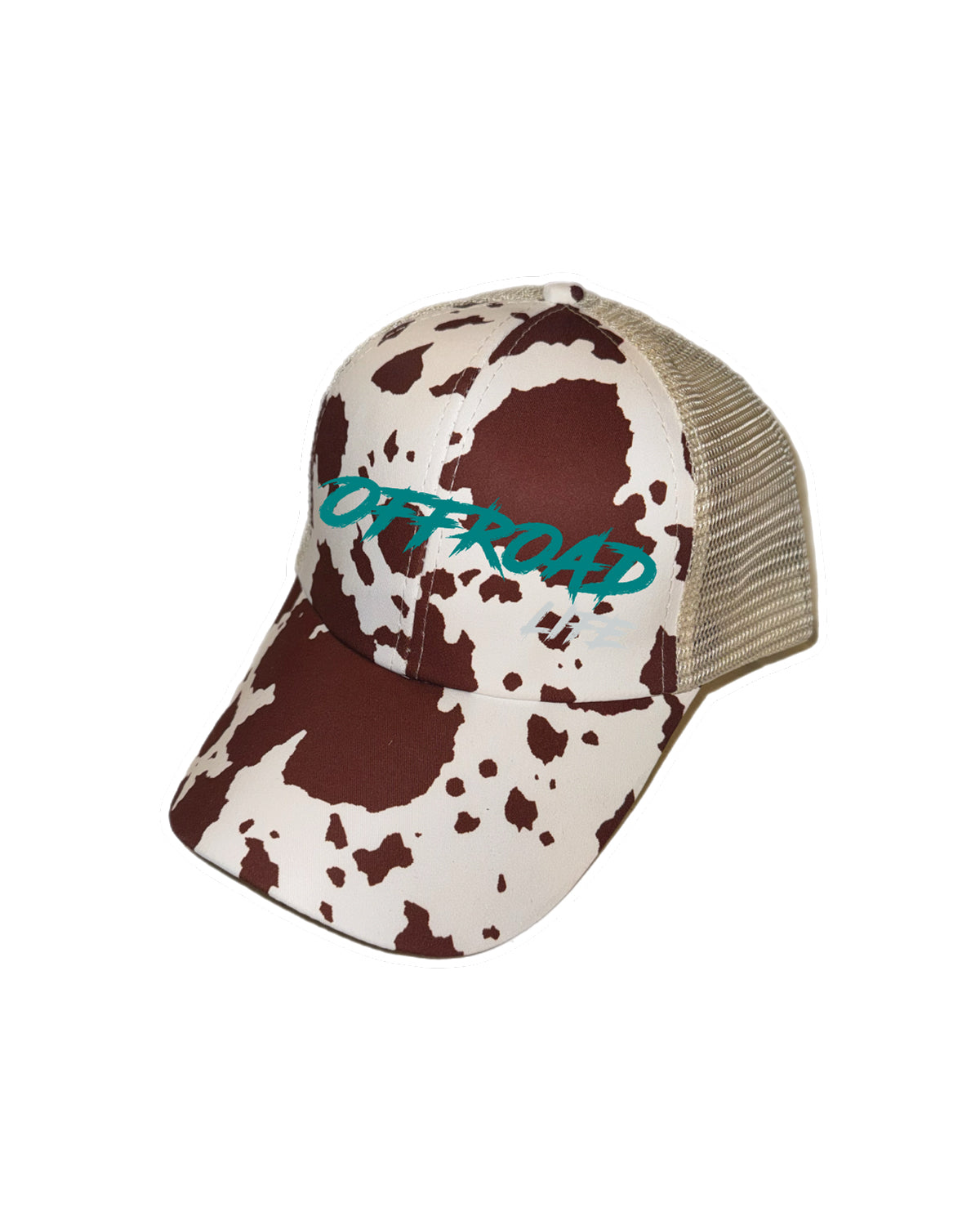 Offroad Life High Pony Hat | Curved Snapback with Ponytail Opening