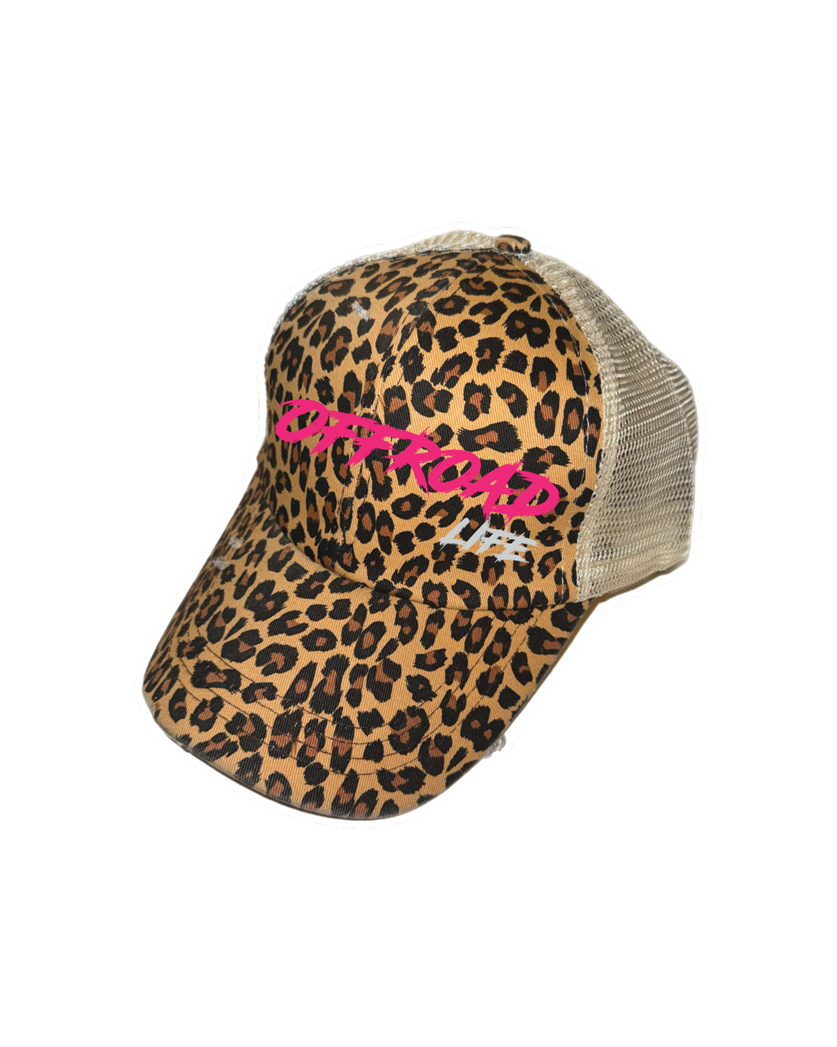 Offroad Life High Pony Hat | Curved Snapback with Ponytail Opening