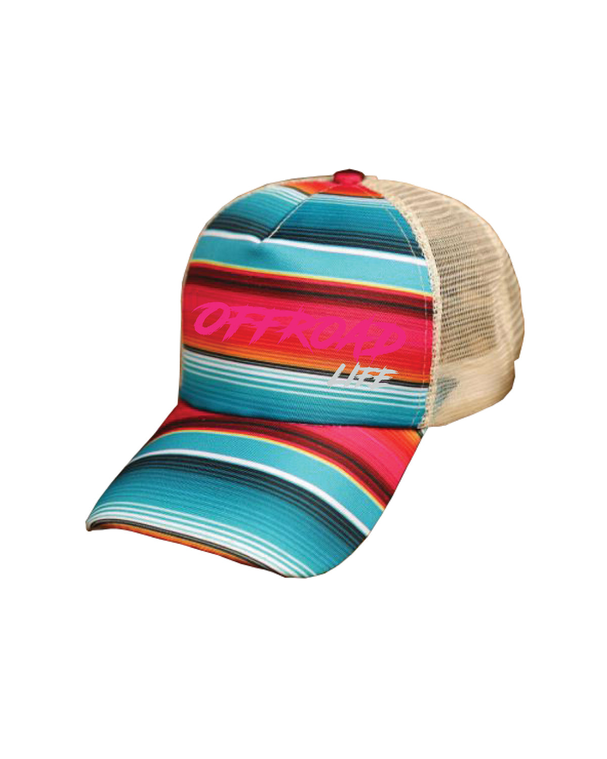 Offroad Life High Pony Hat | Curved Snapback with Ponytail Opening