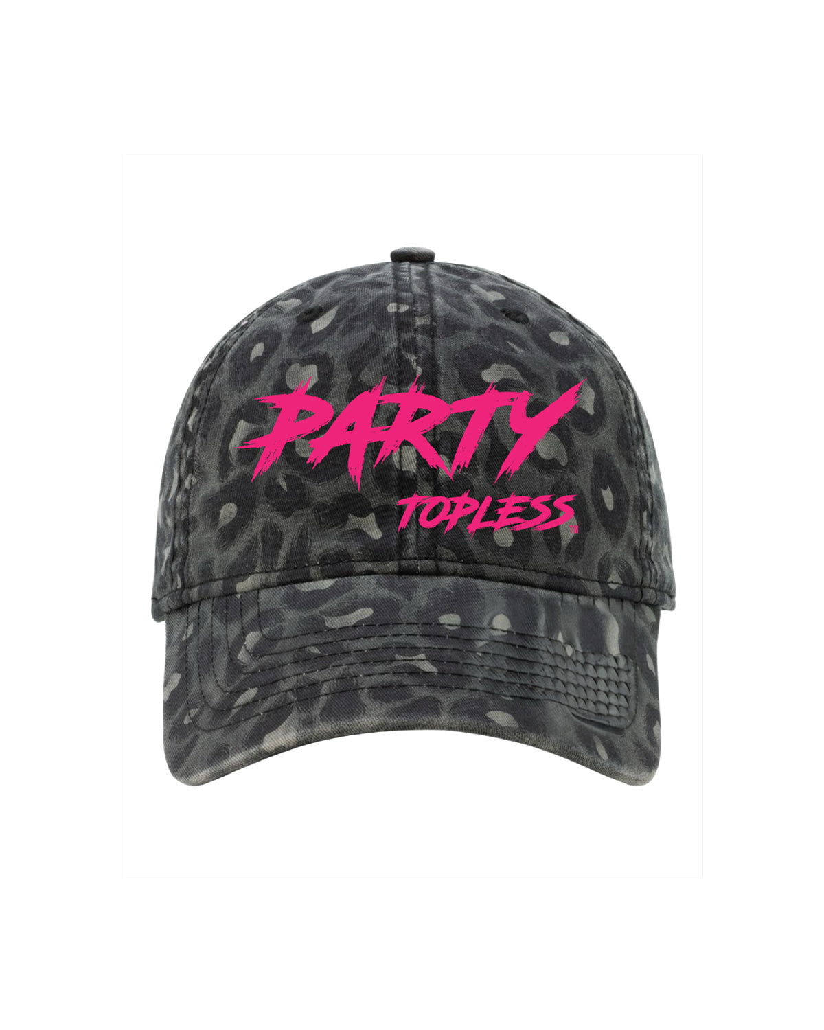 Party Topless high pony trucker hat by Offroad Life  -  snapback mesh cap with embroidered logo, curved brim, and ponytail slot.