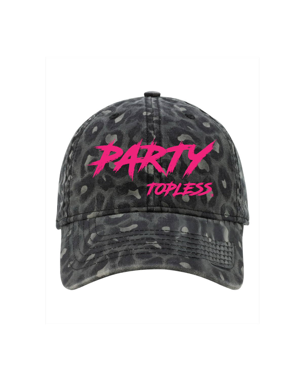Party Topless high pony trucker hat by Offroad Life  -  snapback mesh cap with embroidered logo, curved brim, and ponytail slot.