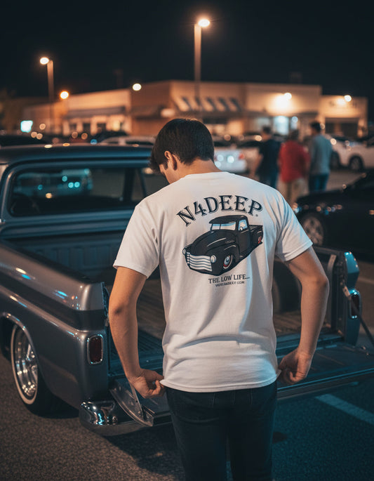 Chevrolet Classic Low Life T‑Shirt - N4DEEP Dropped Truck Graphic