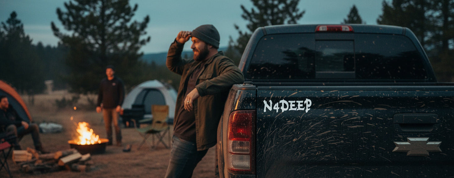 N4DEEP Sticker - Large Weatherproof Vinyl Decal