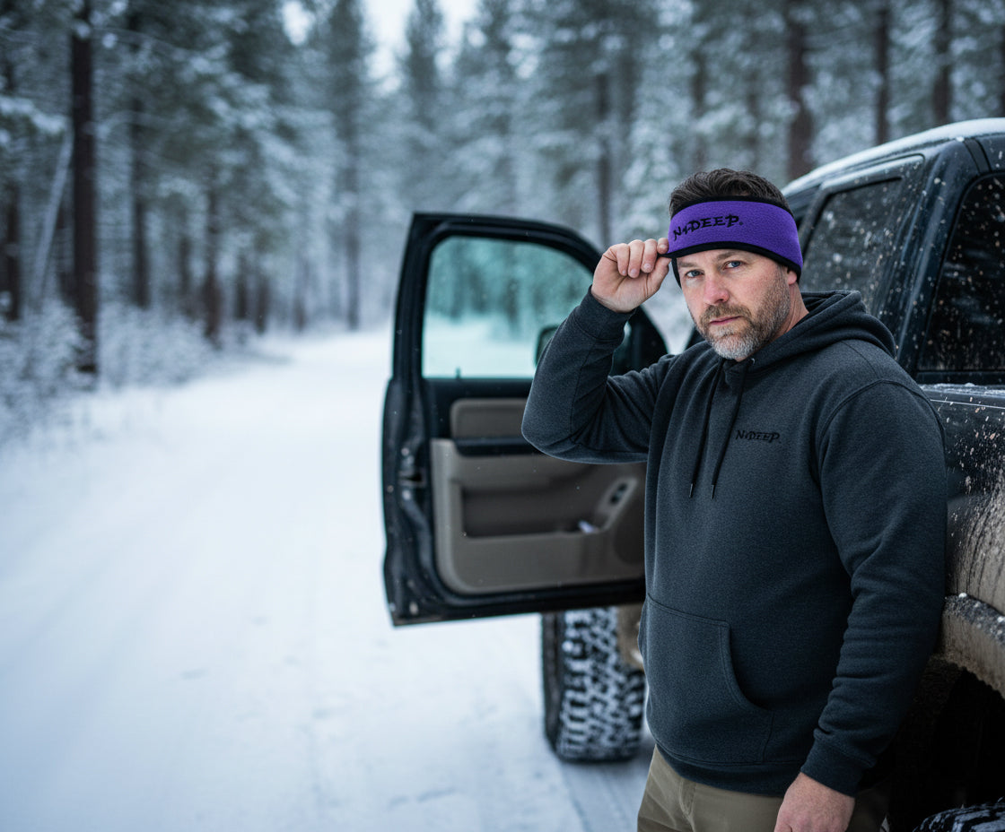 N4DEEP Offroad Headband - Fleece Stretch Ear & Hair Wrap for Outdoor Lifestyle in Multiple Colors