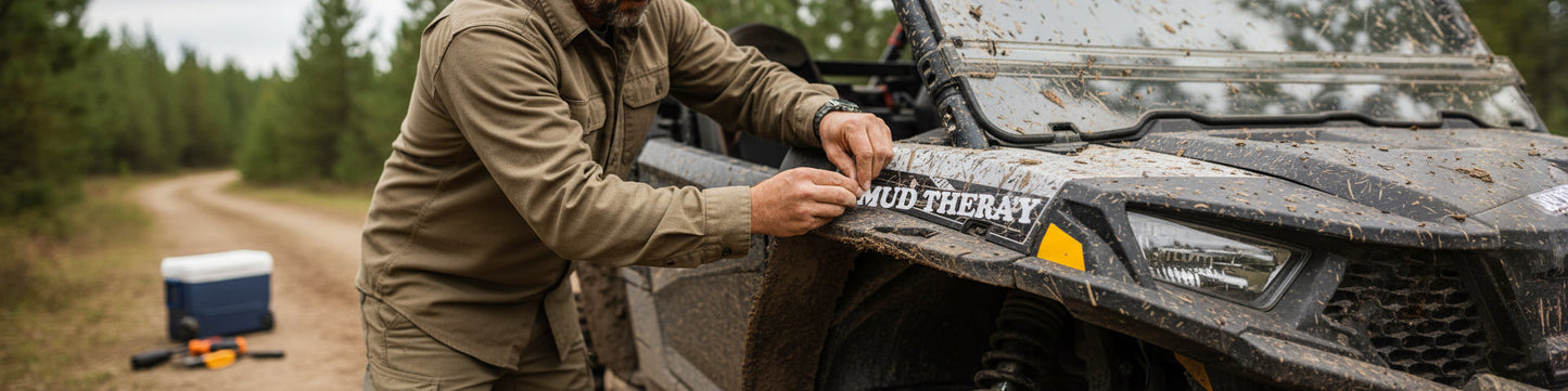 Mud Therapy Vinyl Offroad Sticker Decal for Trucks, ATVs, UTVs by Offroad Life - Durable, Weatherproof, Horizontal Design