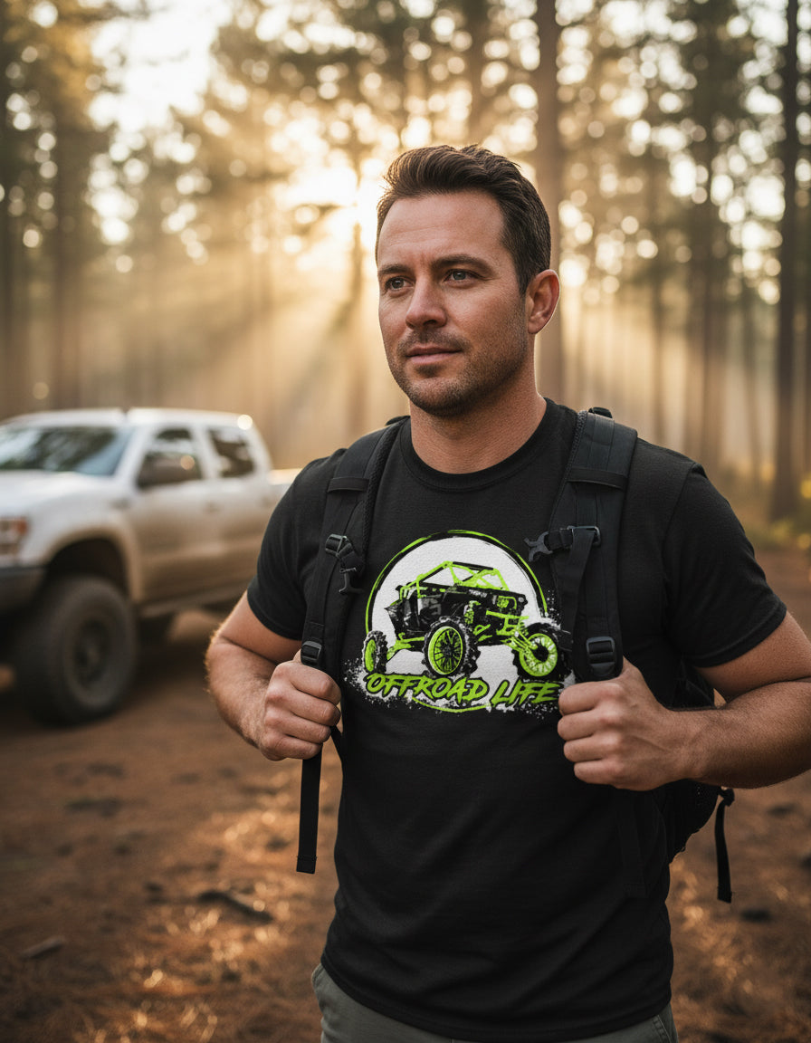 Lifted RZR Offroad T-Shirt by Offroad Life - Adult Unisex Dry Blend Mud Riding Tee