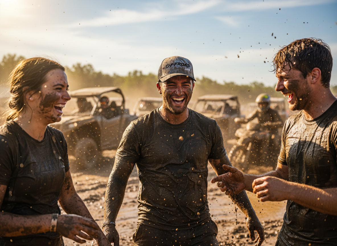 Offroad Life trucker snapback hat  -  mid-profile Richardson 112 mesh cap with embroidered logo and adjustable snapback for offroad enthusiasts.