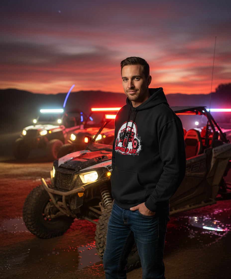 Offroad Life Style Hoodie RZR Edition - heavy blend unisex pullover with bold off-road graphic, built for muddy weekends and late-night campfires.