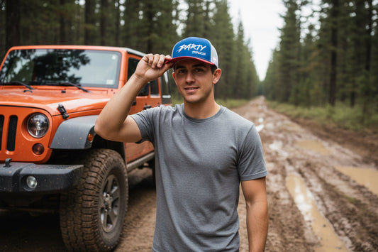 Party Topless Trucker Hat - Mid Profile Richardson 112 Snapback with Embroidered Logo