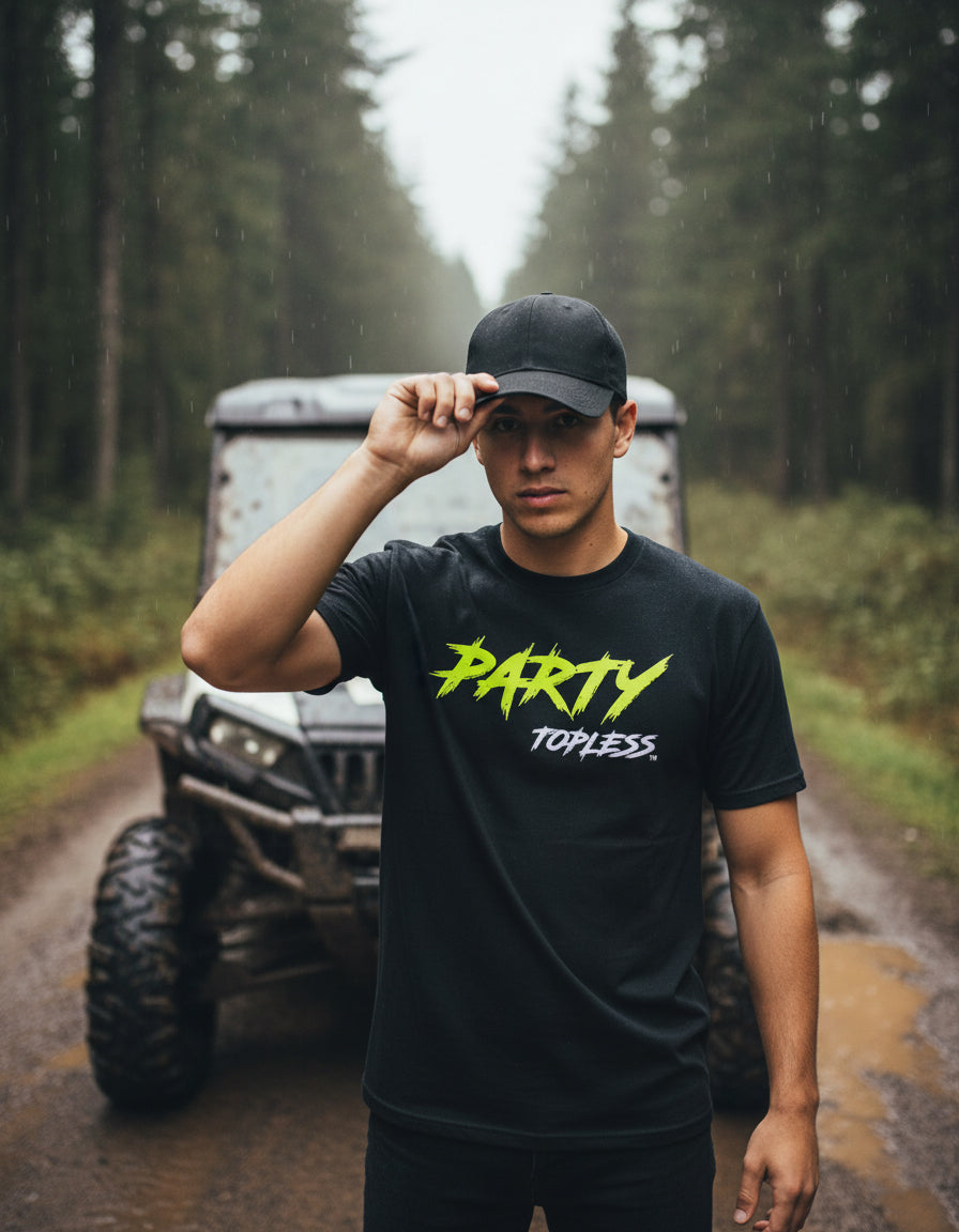 Party Topless T-Shirt - Unisex 50/50 Dry Blend Tee for Offroad Lifestyle
