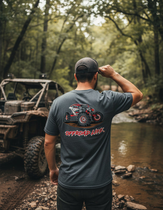 Offroad Life Red X3 T‑Shirt - ATV Offroad Design