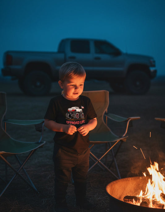 Offroad Life Mega Mud Truck Toddler T‑Shirt - Lifted Truck Graphic