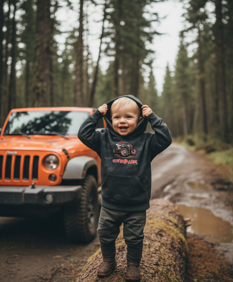 Offroad Life Red X3 Toddler Hoodie - ATV Offroad Graphic