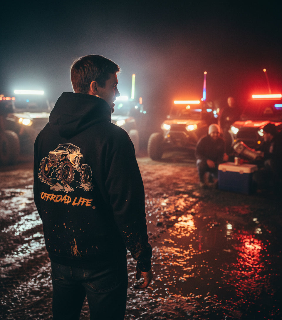 Offroad Life Style Hoodie RZR Pro Edition - heavy-blend unisex pullover with dynamic off-road graphic, "mud-weekend" ready.