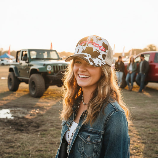 Offroad Life High Pony Hat - Women's Snapback with Ponytail Opening